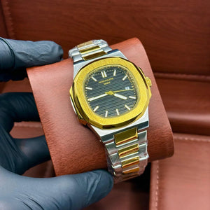 PP Gold with black dial with date