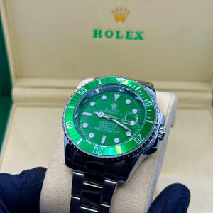 Rolex Deepsea silver with green rotating dial with date